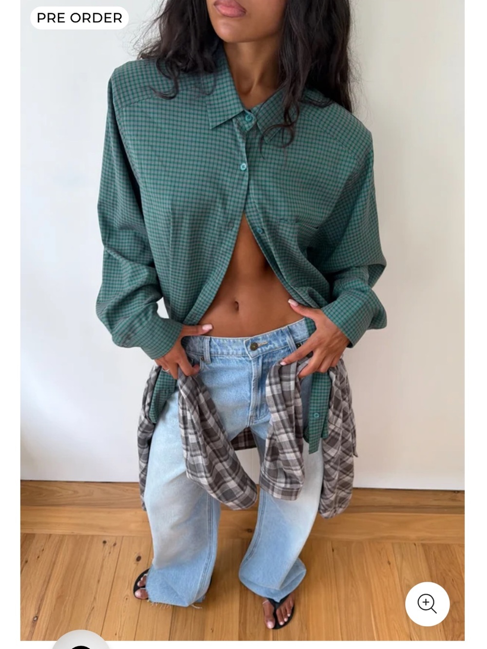 Lioness nothing hill green checked oversized shirts - Picture 13 of 16